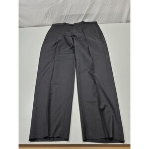 Zanieri Dress Pants Mens 44x36 Gray Wool Flat Front Super 100s Italy NWT